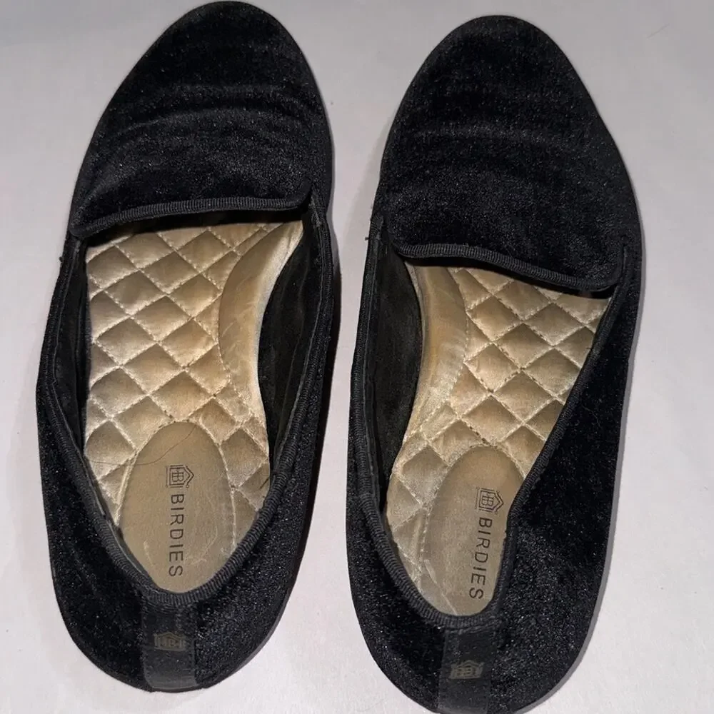 Birdies The Starling black velvet loafers women’s size 7